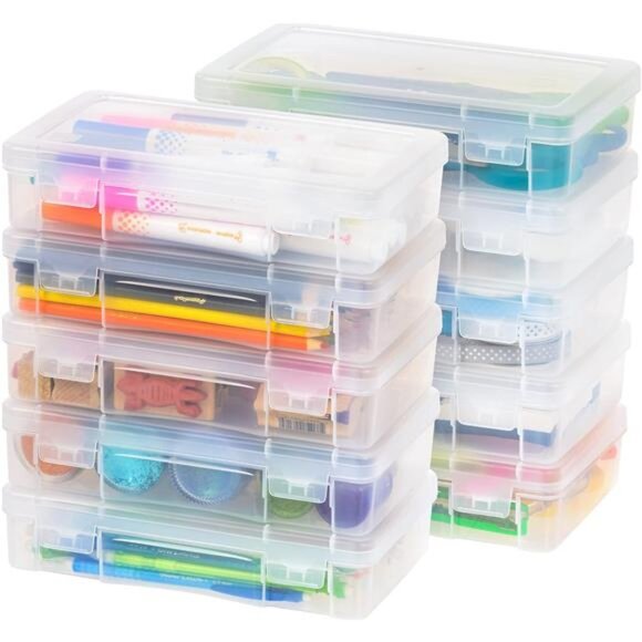 USA Plastic Pencil Case Box Craft Hobby Art School Supply Storage